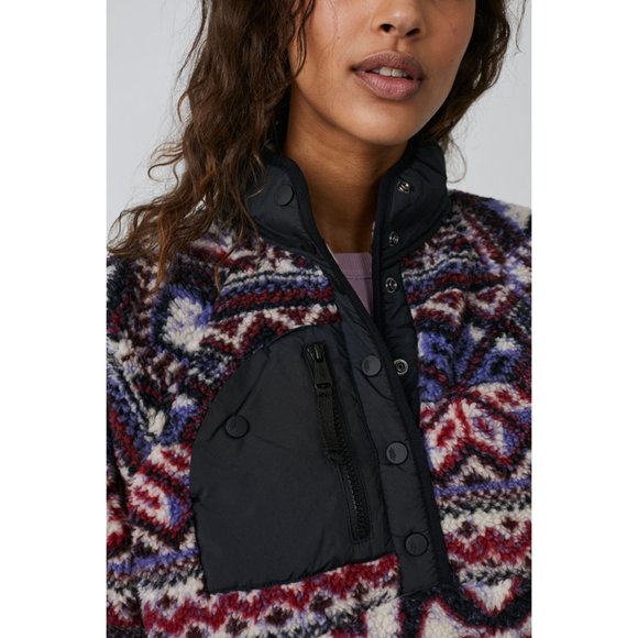 🎉LAST CHANCE🎉 FP MOVEMENT Rocky Ridge Pullover Jacket / Purple Zebra Combo - Picture 4 of 6